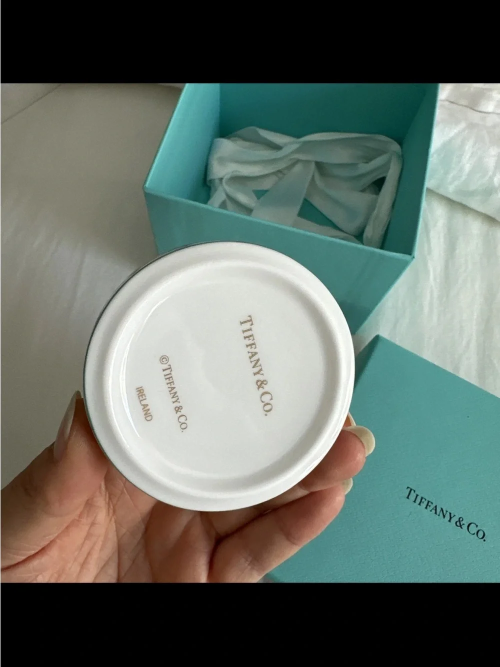 Tiffany & Co. Turquoise, White and Red Enamel Decorative Trinket Box